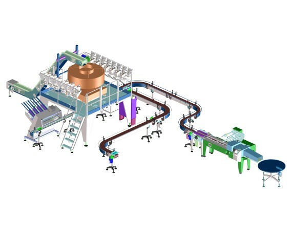 Linea per il confezionamento industriale Funghi