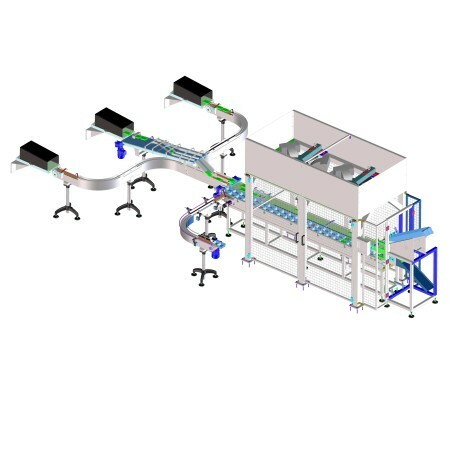 Linea di confezionamento con Pick and Place mod. PP100